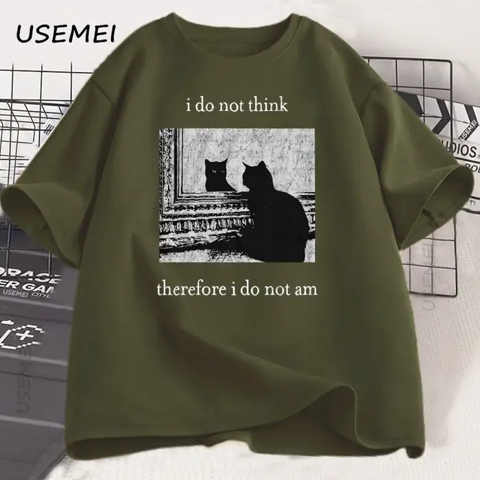 Je ne pense pas là, je ne suis pas T-shirt chat drôle