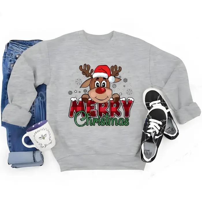 Sweat-shirt festif de noël pour femmes