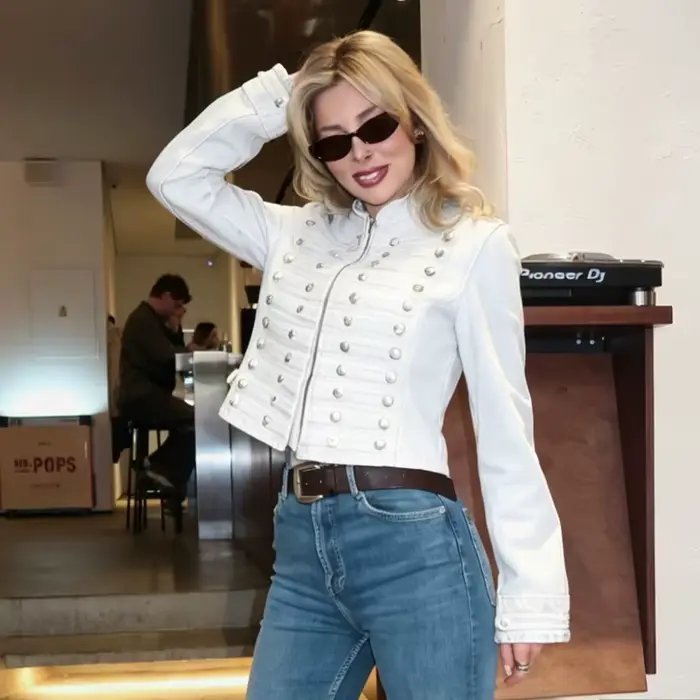 Veste en jean courte pour femme