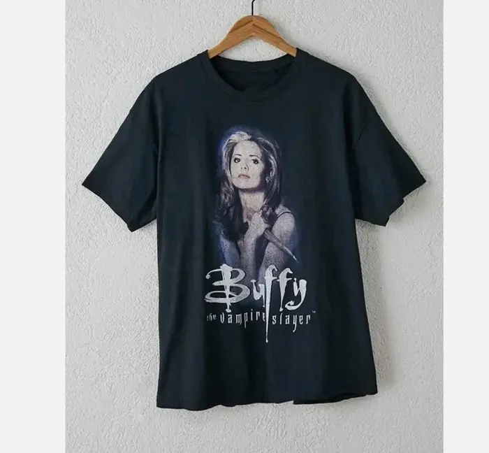 T-shirt Buffy The Vampire Slayer, Sarah Michelle Gellar, t-shirt décontracté personnalisé rétro des 
