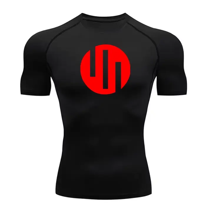 T-shirt de course à manches courtes blanc pour hommes