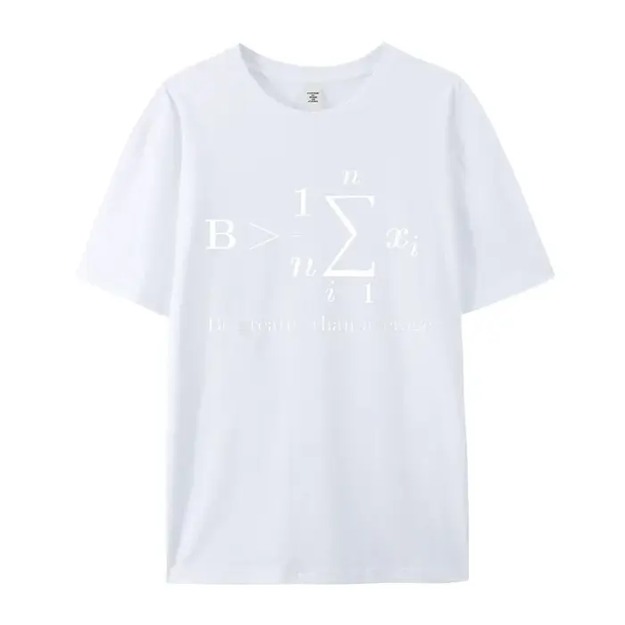 Math Be Greater STORAverage-T-shirt à manches courtes pour femmes, 100% coton, humoristique, à col r