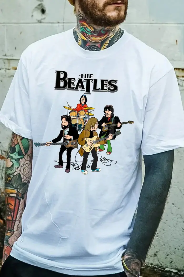 T-shirt The Beatles pour hommes et femmes