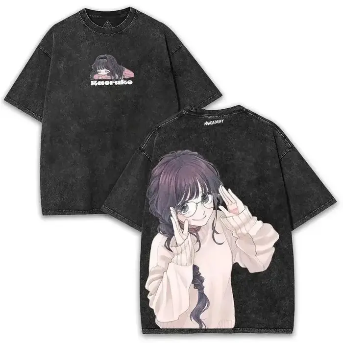 T-shirt unisexe surdimensionné avec motif graphique anime Y2K