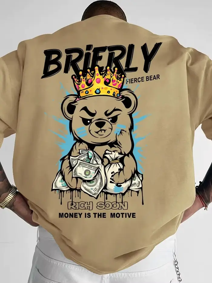 T-shirt Homme Tendance d'Été à Col Rond
