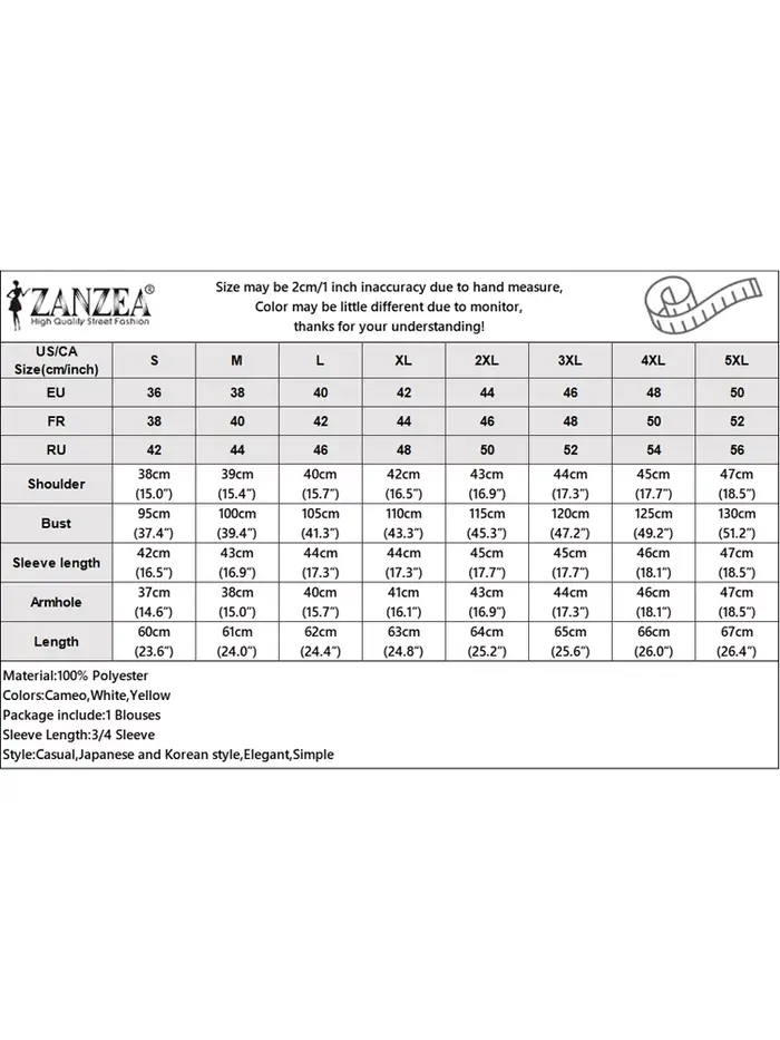 ZANZEA élégant dentelle Patchwork Blouse été hauts 2025 transparent chemises décontractées mode 3/4 manches bureau dame Blusas surdimensionné
