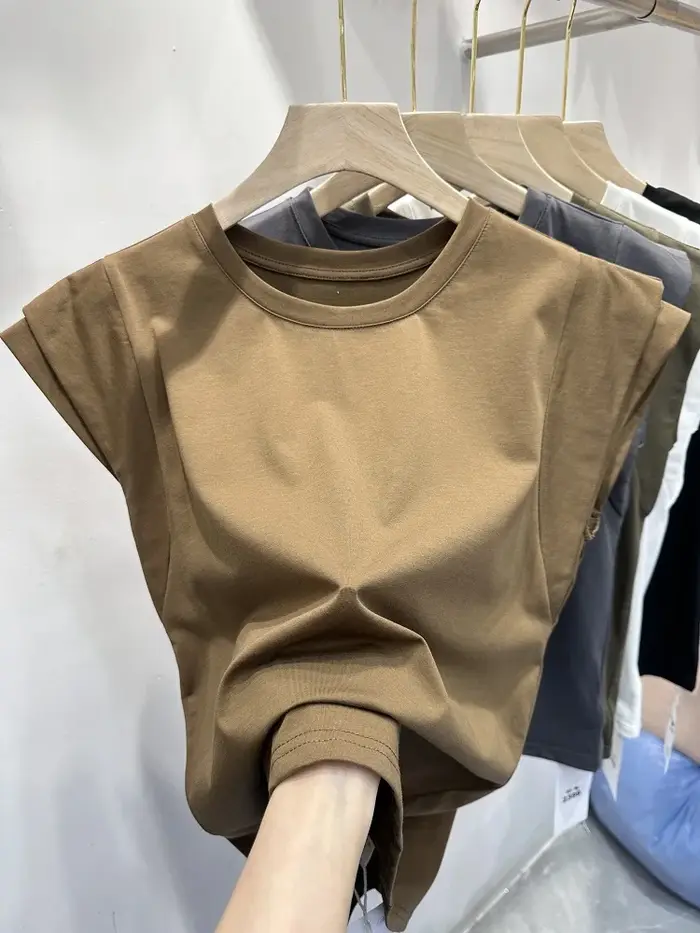 T-shirt à manches volantes pour femmes