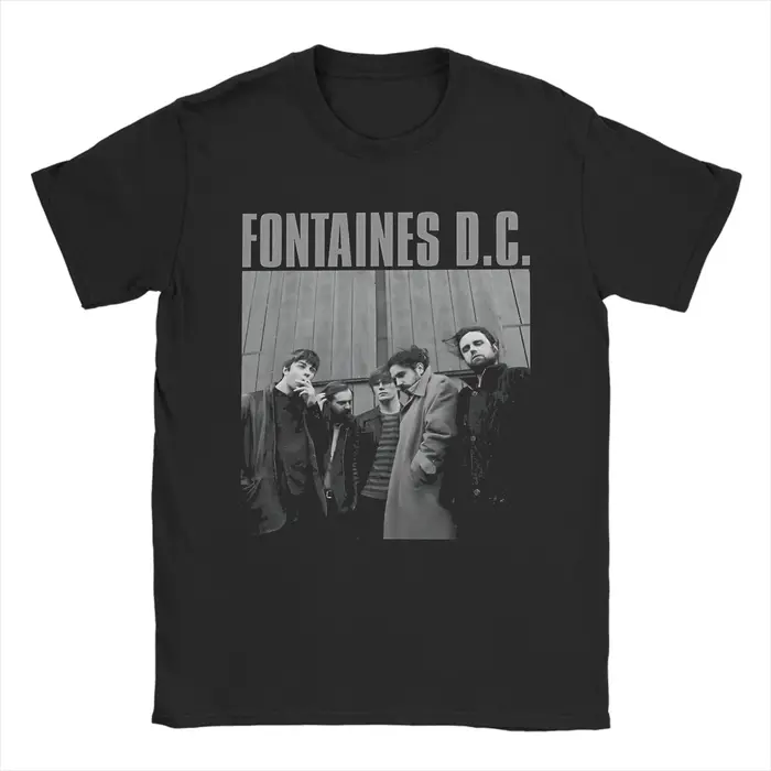 Hommes femmes FONTAINES DC TOUR 2025 Punk bande T-Shirt pur coton impression graphique