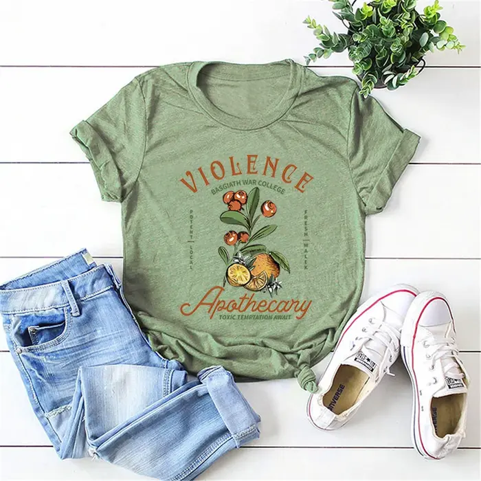 T-shirt épothicaire Sorrengail en verre, chemise Basgiath War imprimés, graphique de la quatrième ai