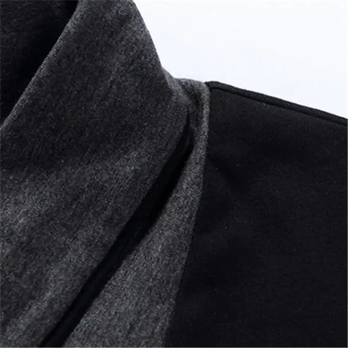 T-shirt à manches longues pour hommes avec col montant