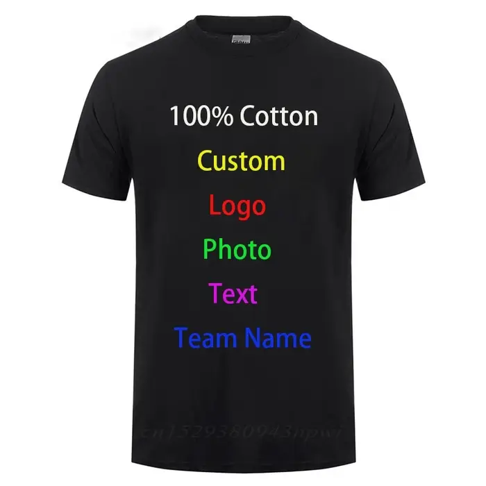 T-shirt avec Texte Personnalisé pour Homme, Logo à Faire Soi-Même, Votre Propre Design, Impression P