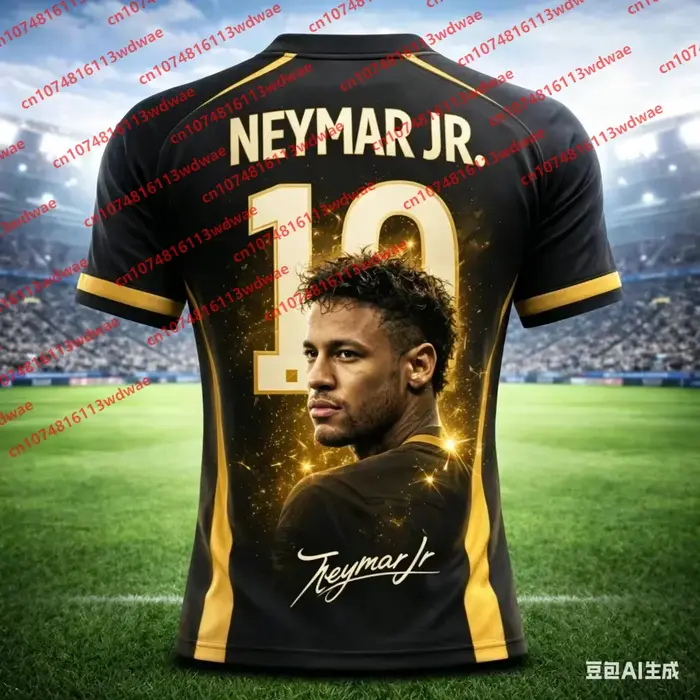 T-shirt de football Neymar respirant et à séchage rapide