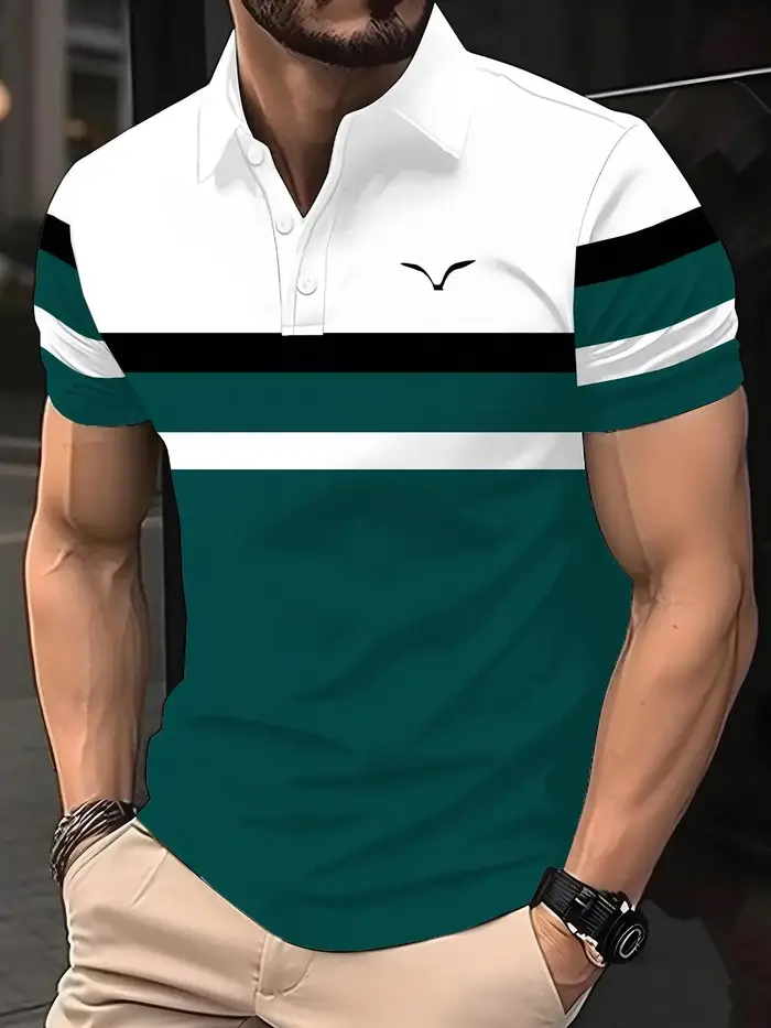 Polo sport décontracté à manches courtes pour homme