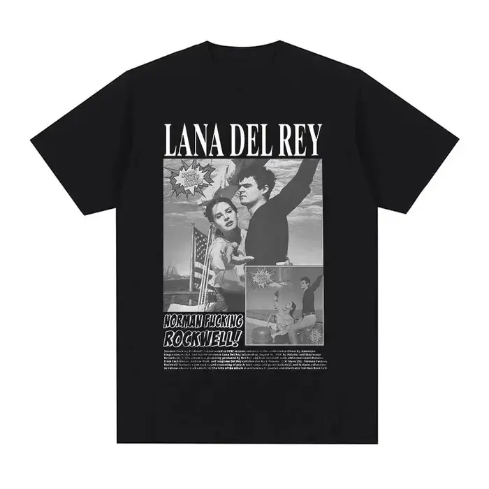 Chanteur Lana Del Rey imprimé T-Shirt femmes mode Hip Hop hommes t-shirts Streetwear Harajuku T-Shir