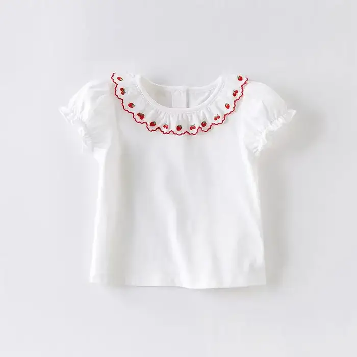 T-shirt à manches courtes pour filles, vêtements d'été pour enfants, nouvelle collection 2024