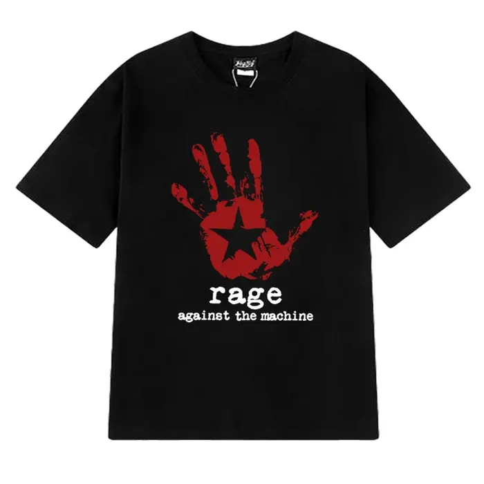 T-shirts à manches courtes imprimés sur le thème de Rage Against The Machine
