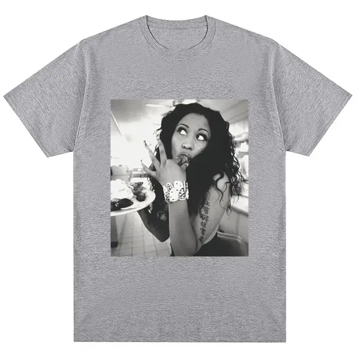 Rap artiste Nicki Minaj imprimé rétro T-shirt foand Hip-hop mode décontracté été