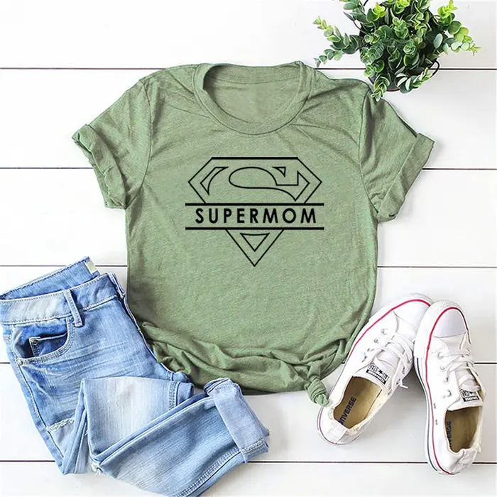 T-shirt drôle Super maman rétro