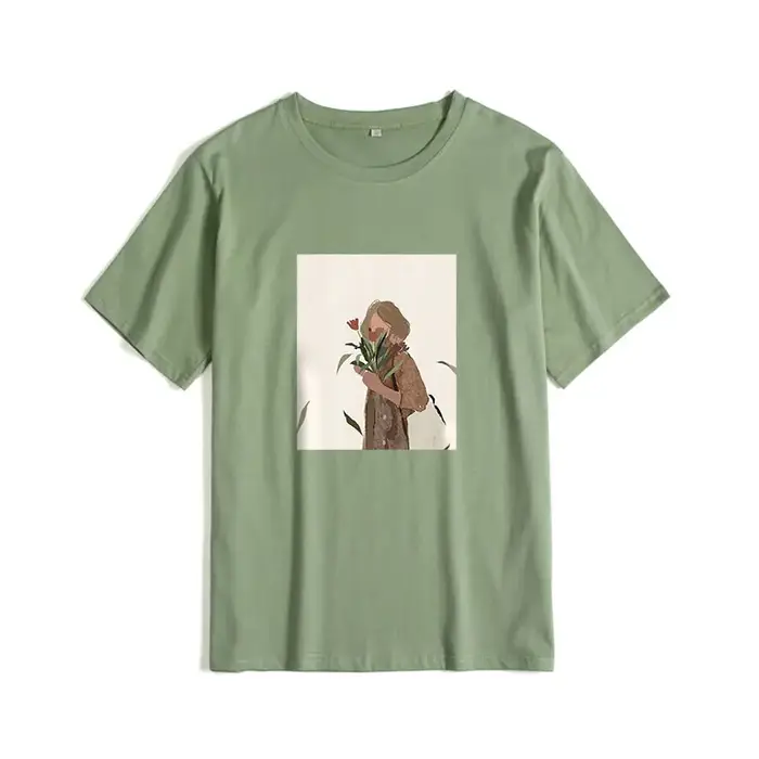 Hirsionsan – t-shirt en coton imprimé graphique Harajuku pour femme