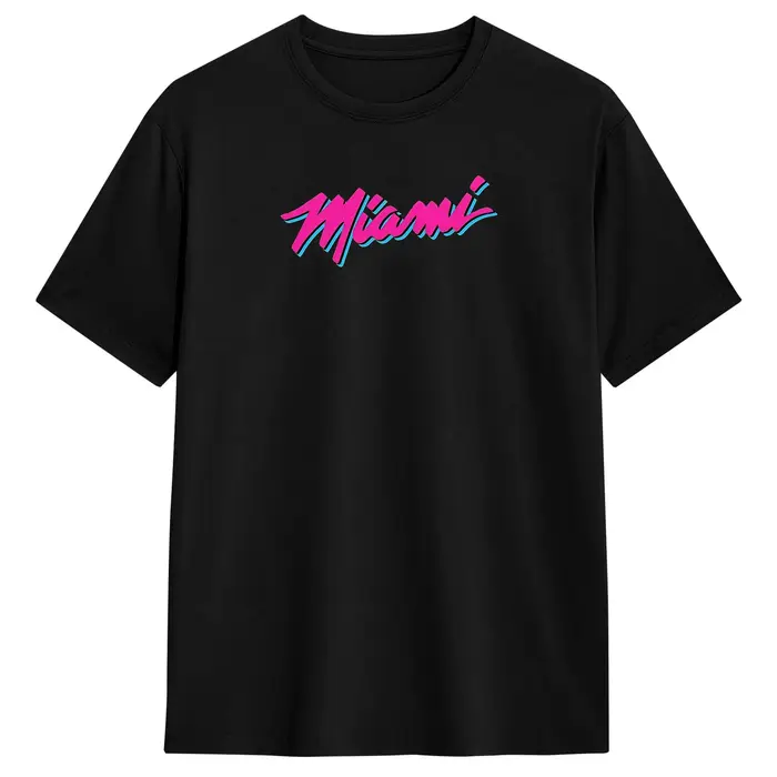 T-shirts pour hommes et femmes des Miami Heat, hauts en coton, t-shirt vintage à manches courtes et
