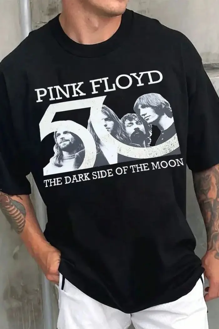 T-shirt en coton graphique Pop Rétro Pink Floyd unisexe