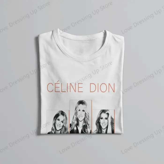 Céline dion métal drôle grand coton imprimé hommes t-shirt à manches courtes t-shirts Titanic film hauts Hipster