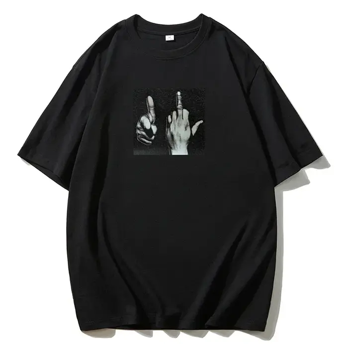 À la mode Ins personnalisé rue décontracté gothique coton imprimé femmes T-shirt 2025 été grande taille