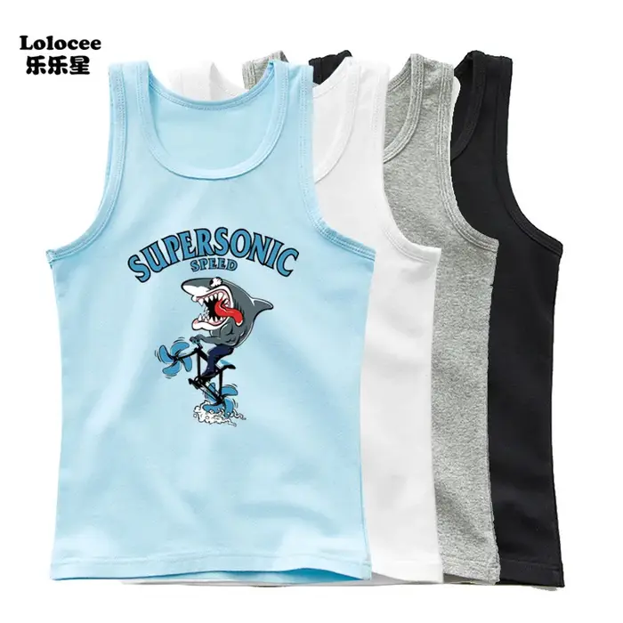 Enfants Animal mer requin T-shirt sans manches 2023 été