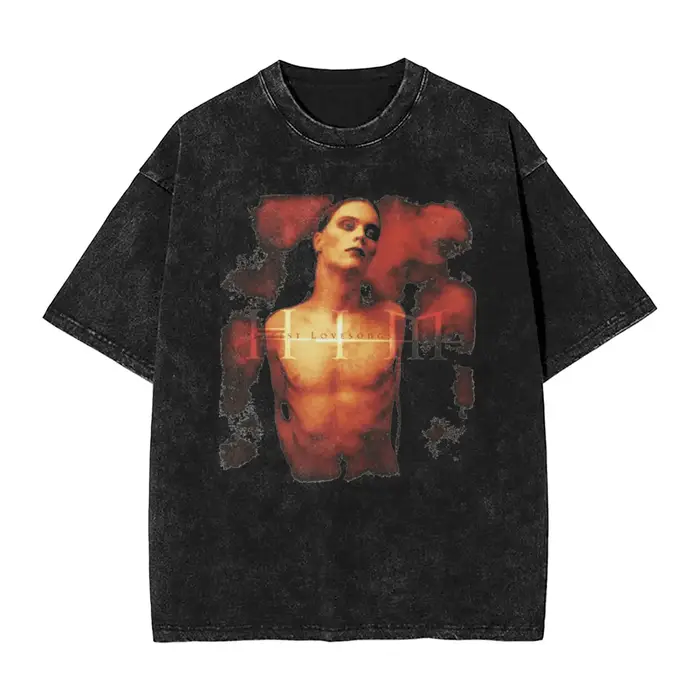 Hommes femmes T-Shirt lui groupe musique lavé T-Shirts tendance été