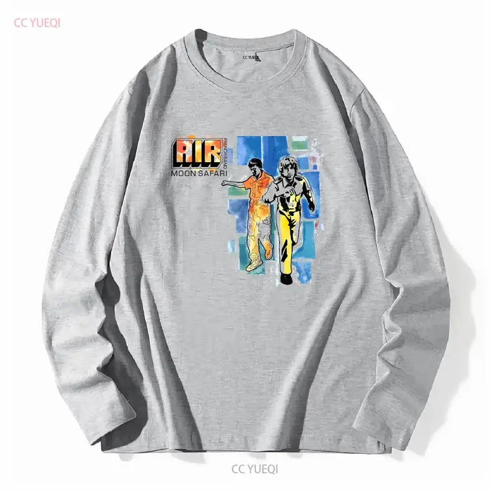 AIR BAND Moon Safari T Shirt Full Size S 5XL SN204 manches longues ou courtes vintage Graphique délavé Confortable Élégant Polyvalent