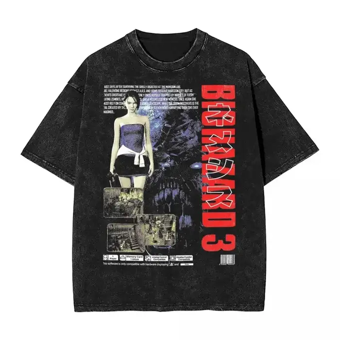 Residents Evils-T-shirt à manches courtes Biohazard 3 pour hommes et femmes