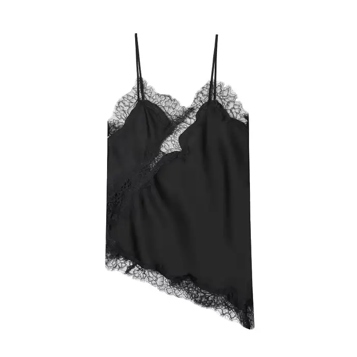 MUJER femmes hauts noir dentelle haut femme Sexy dos nu