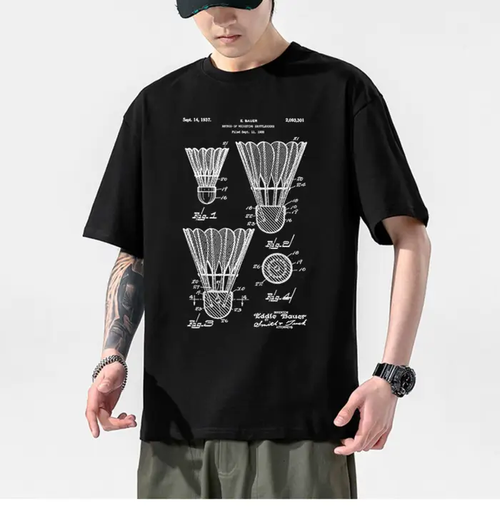 T-shirt de sport à motif d'ours de tennis pour hommes et femmes