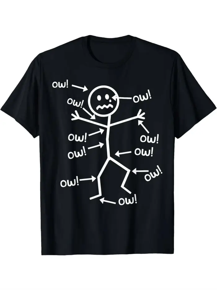 Ow Ow Ow T-Shirt drôle sensibilisation à la douleur chronique graphique imprimé femmes à manches courtes col rond t-shirts décontracté vêtements d'été