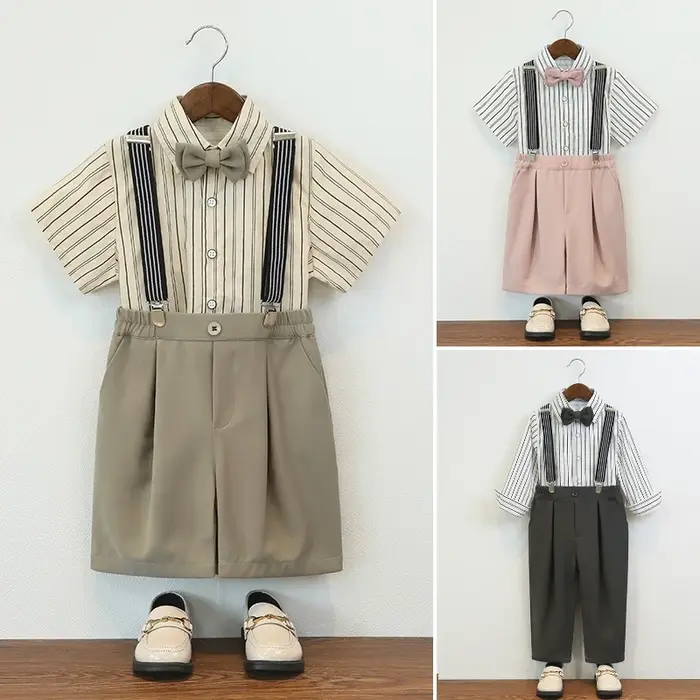 Ensemble chemise à manches courtes pour garçons