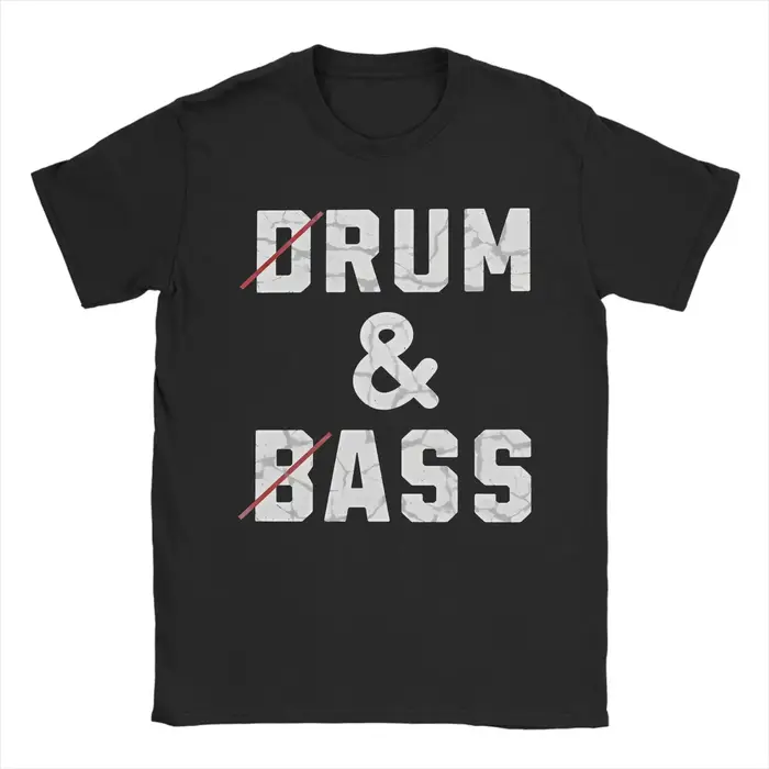 Décontracté DNB tambour et basse t-shirt hommes col rond manches courtes hauts coton été