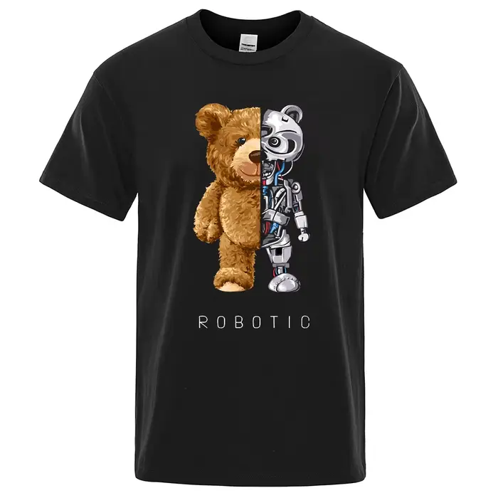 T-shirt en coton Robot Bear pour hommes