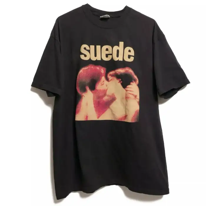 T-shirt en daim London Band, style rock vintage, décontracté, ample, à manches courtes, en coton imp
