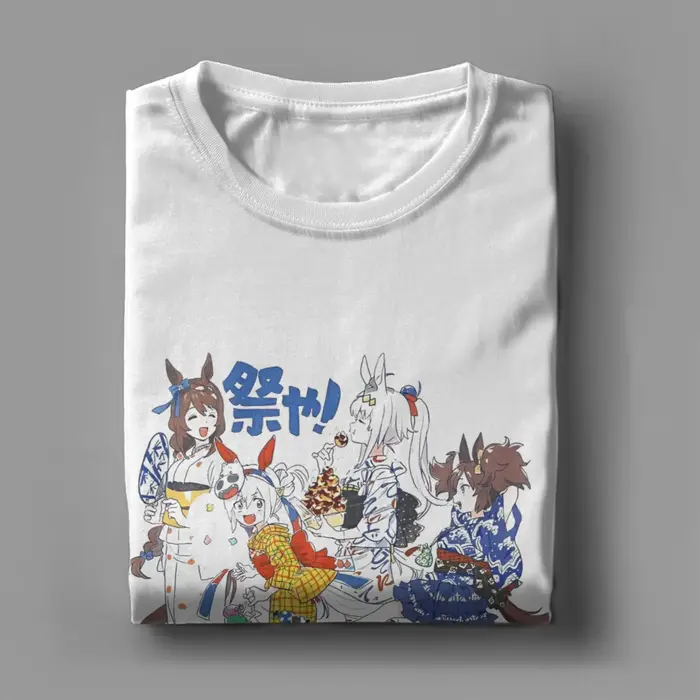 Umamusume jeu japonais T-Shirt été Vintage T-Shirts 100% coton nouveauté