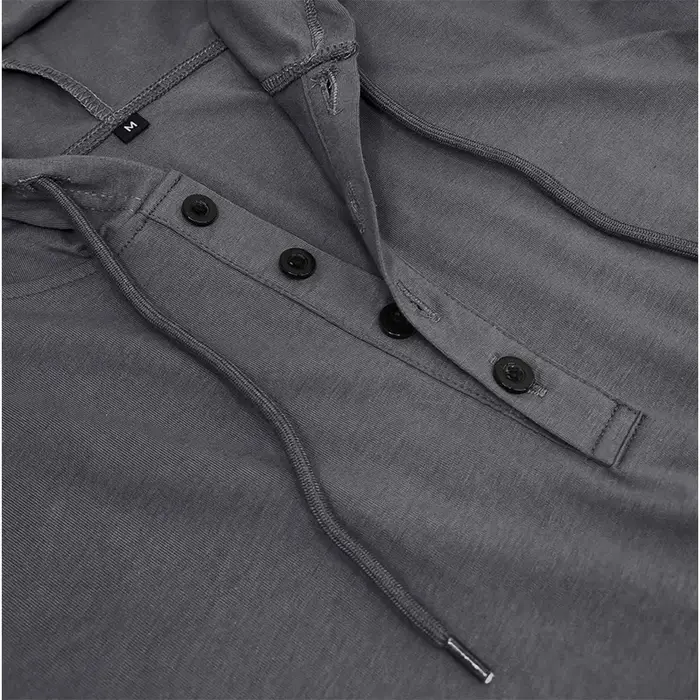 T-shirts à manches courtes pour hommes pour le sport et le fitness chemise Henley de style américain haut à capuche