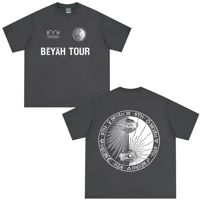 T-shirt Rapper Damso Beyah Tour 2026 – Mode Hip Hop Oversize à Manches Courtes – Vêtements Décontractés en Coton pour Hommes et Femmes
