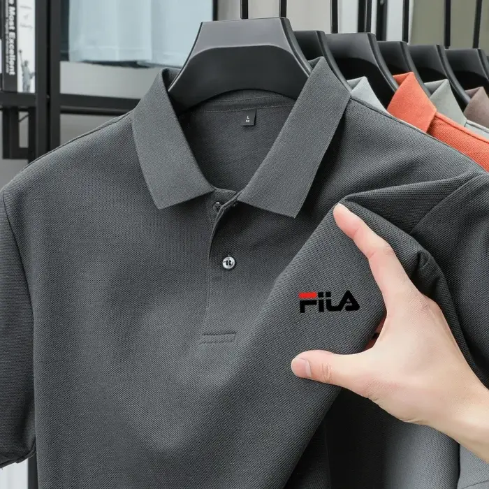Polo pour homme - Chemise imprimée à un bouton pour une tenue décontractée et professionnelle en été