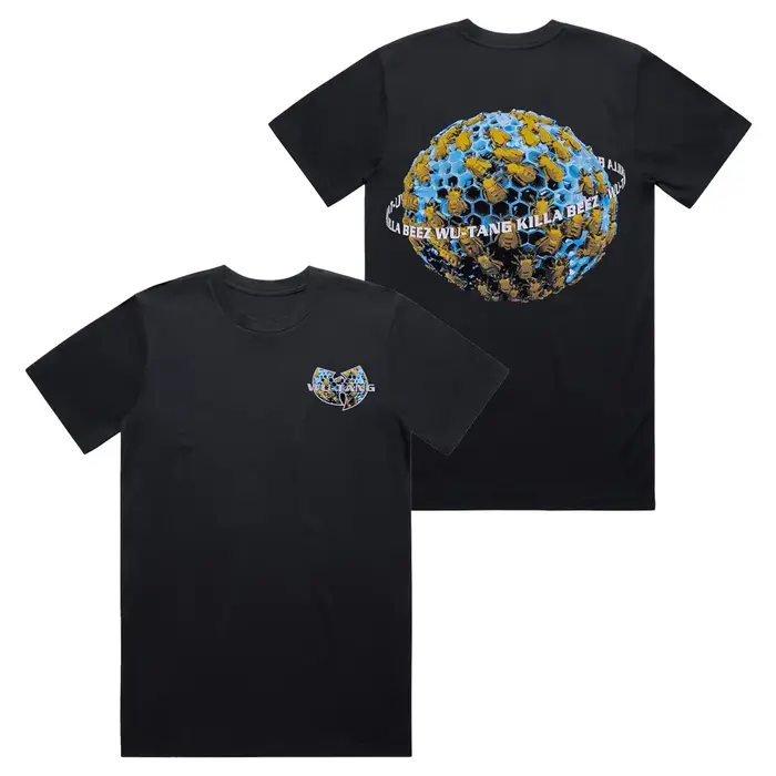 T-shirt ample à manches courtes rétro américain du groupe hip-hop Wu-Tang Clan pour hommes et femmes