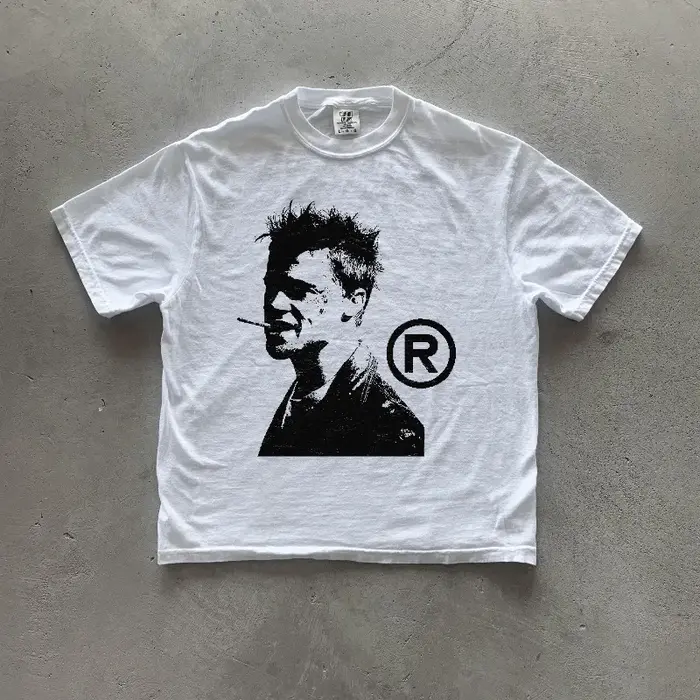 T-shirt rétro américain "Fight Club" pour hommes et femmes toutes saisons