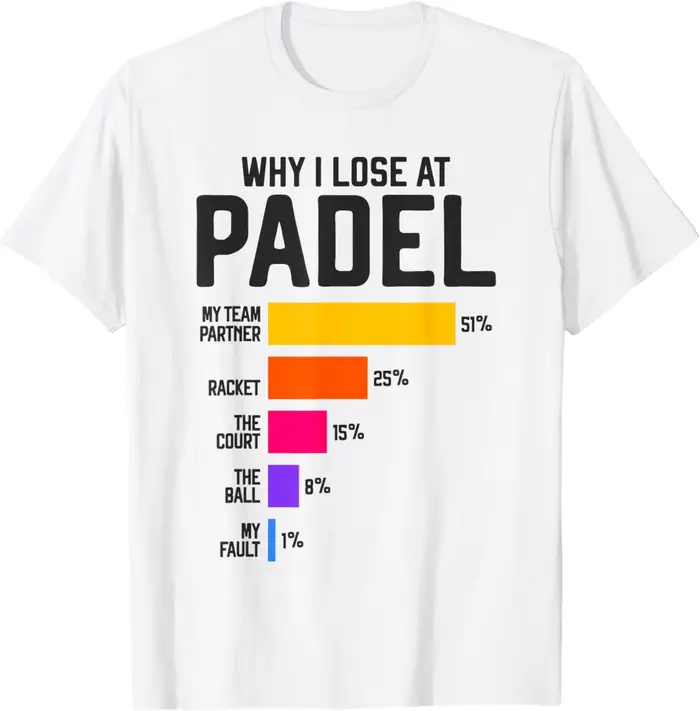 T-shirt graphique Why I Lose At Padel pour hommes et femmes