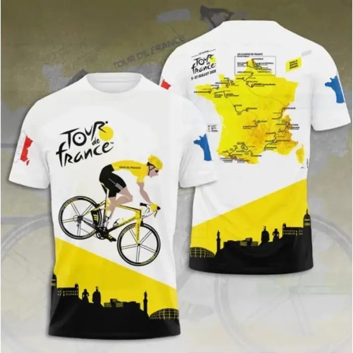 Tour De France 2025 Racing 3D T-Shirts imprimés partout 2025 été hommes femmes à séchage rapide T-Sh