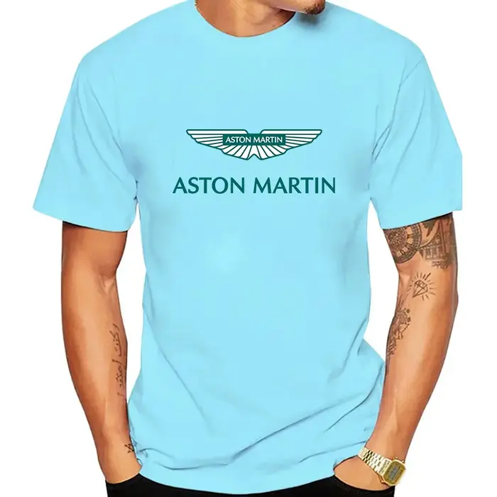 Aston Martin Racing Team Logo T-Shirt homme et femme été manches courtes décontracté mode 100% pur coton haut de sport