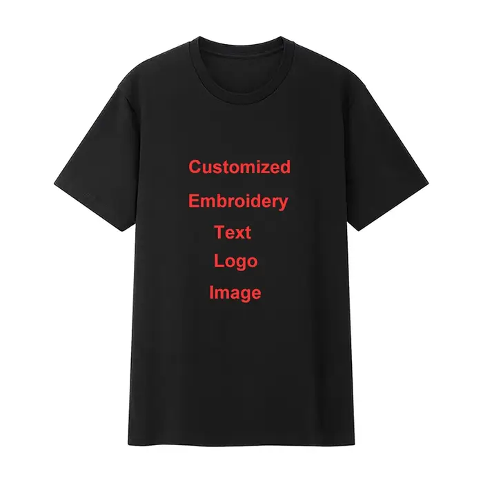 Ustom – t-shirt brodé de couleur rose