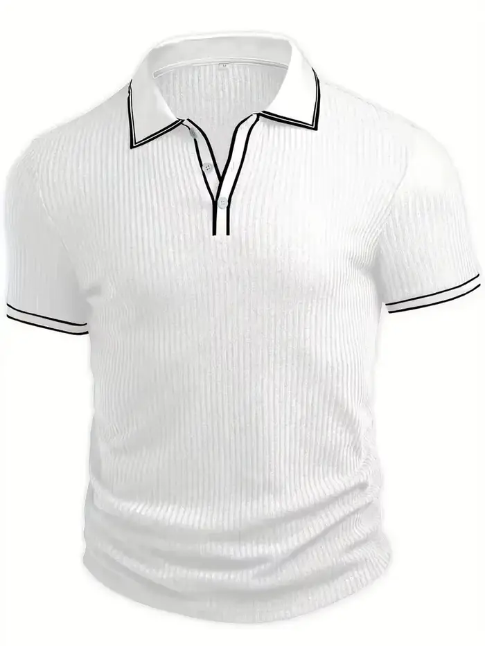 Nouveau Polo Homme Manches Courtes Couleur Unie Décontracté Chic Été T-shirt Tendance Golf