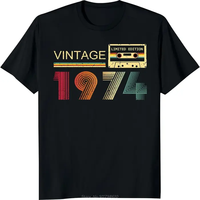 T-shirt vintage en coton pour mari et ami